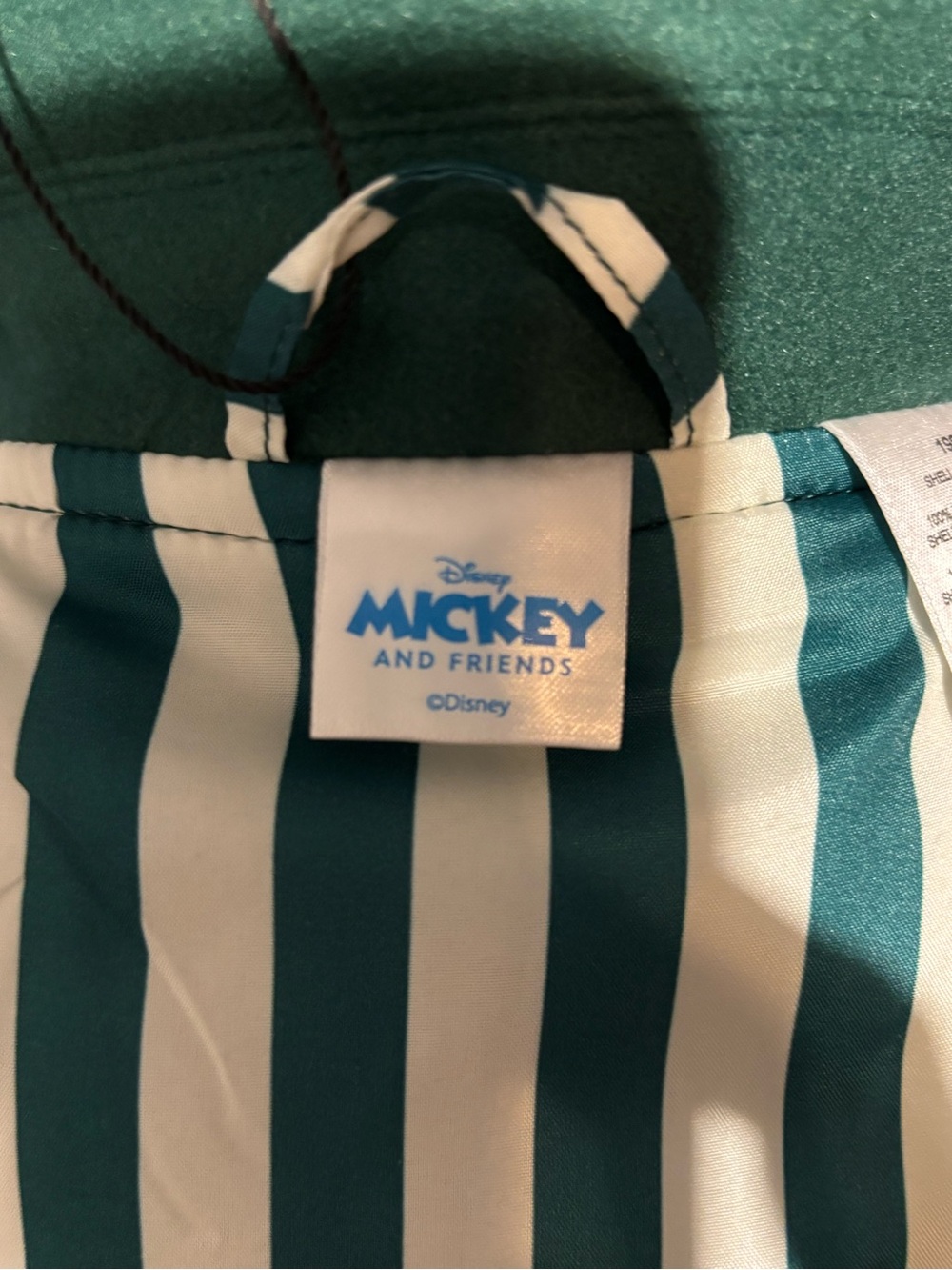 Disney Unisex Green and White Varsity Mickey Patch Jacket - Picture 8 of 12